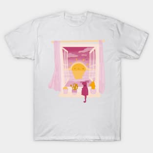 cute sunset window T-Shirt